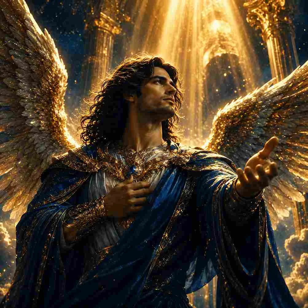 Arcángel Miguel en primer plano